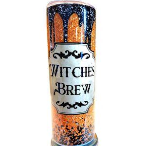 20 Oz Witches Brew Glitter Halloween Drinking Tumbler